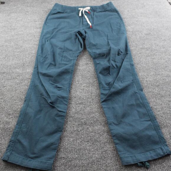 Topo Designs Pants Mens Medium Dirt Classic Drawstring Blue Outdoor Hiking - Picture 1 of 11